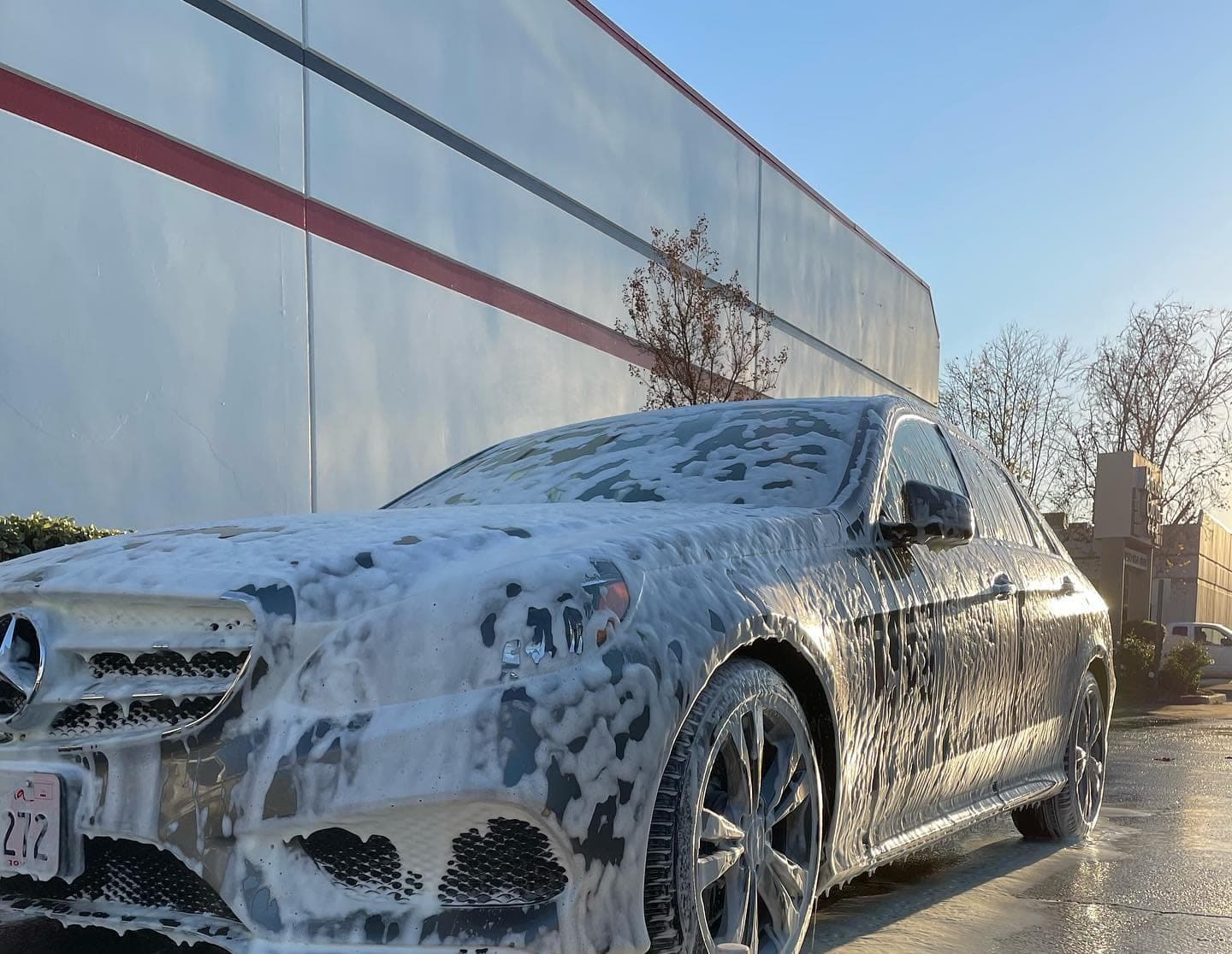 Mercedes coupe mid foam wash